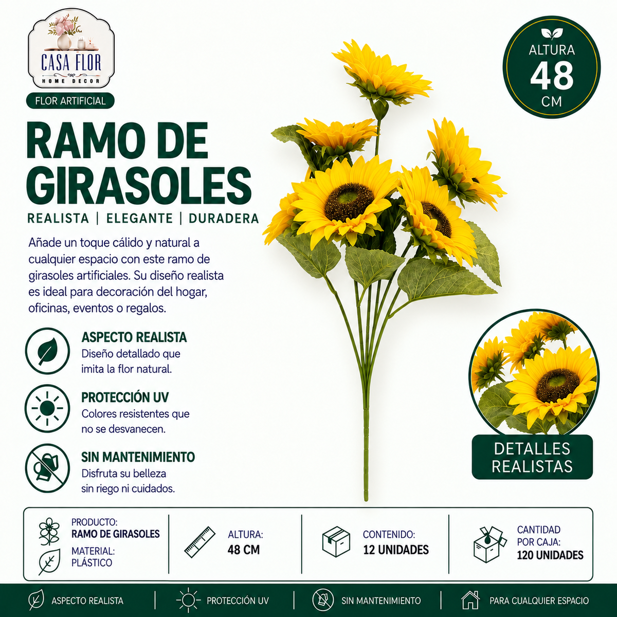 Flor artificial maravilla #253811