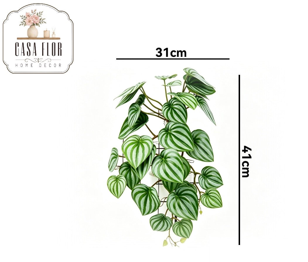 Planta colgante artificial peperomia sandia #260437