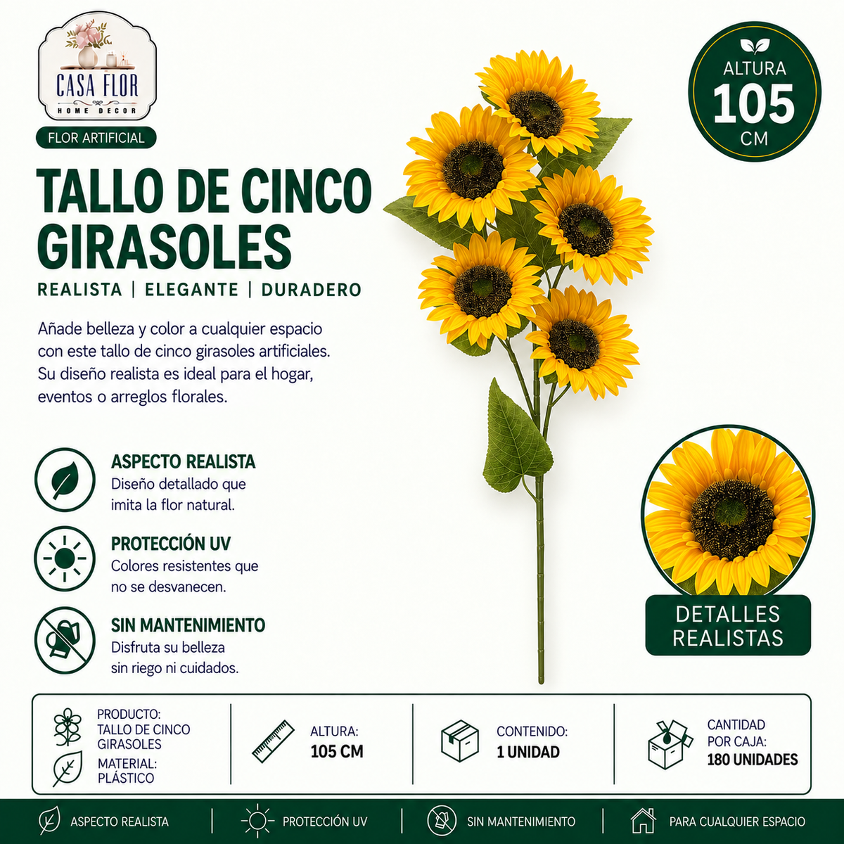 Flor artificial maravilla #53447