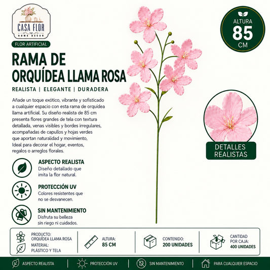 Flor artificial orquidia llama NT-38412 - NT-38415
