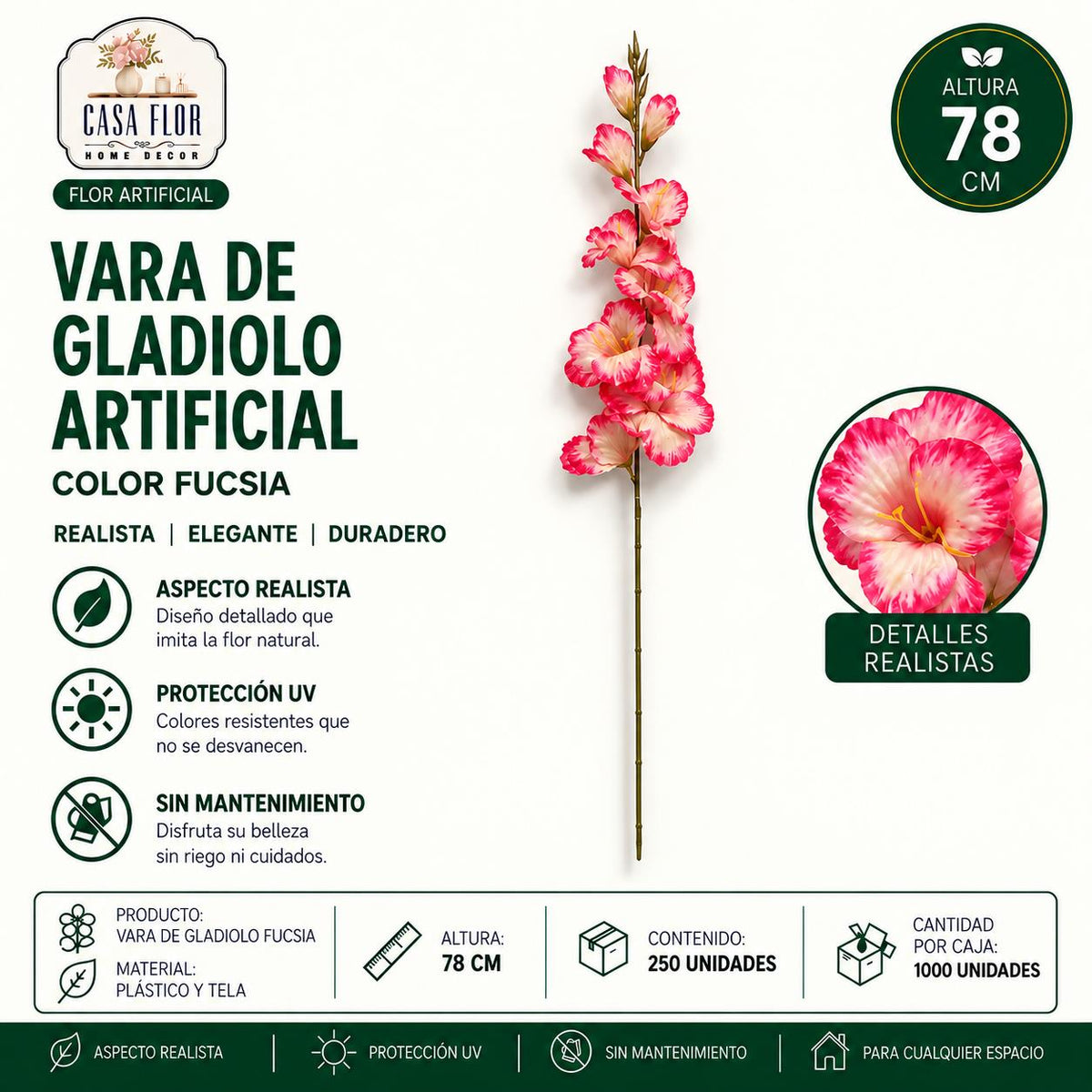 Flor artificial gladiolo NT-38241 - NT-38243