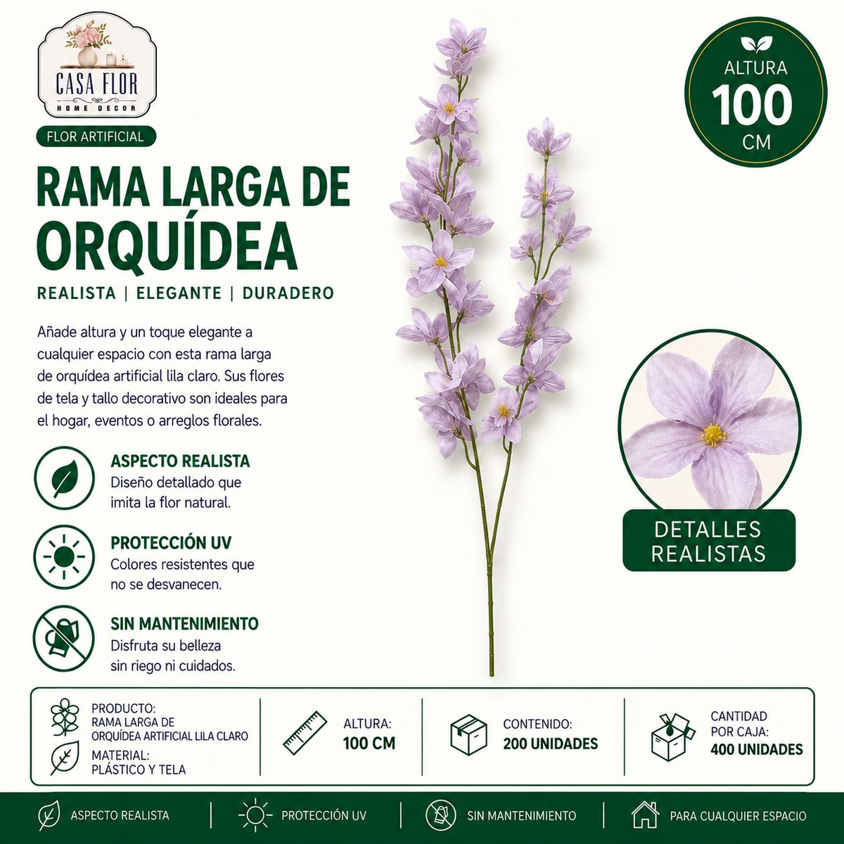 Flor artificial orquidea NT-38611 - NT-38615