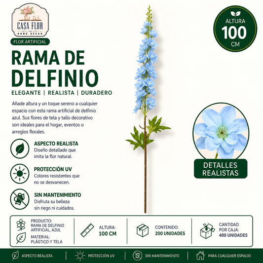 Flor artificial delfinio NT-38616 - NT38622