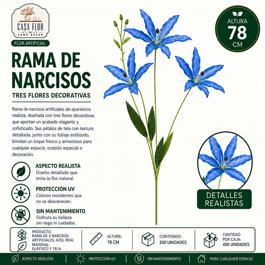 Flor artificial narcisos NT-38623 - NT-38628
