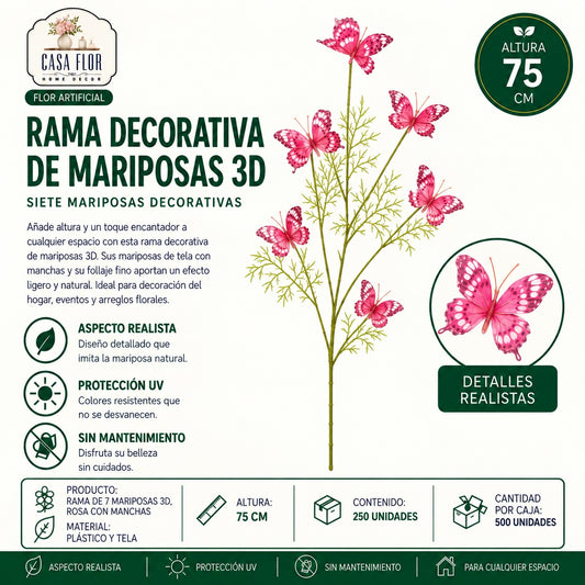Flor artificial mariposa NT-38635 - NT-38641