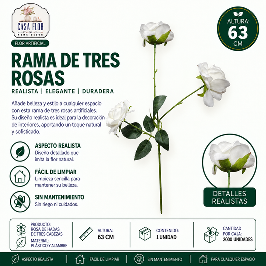 Flor artificial rosa NT-38369 - NT-38372