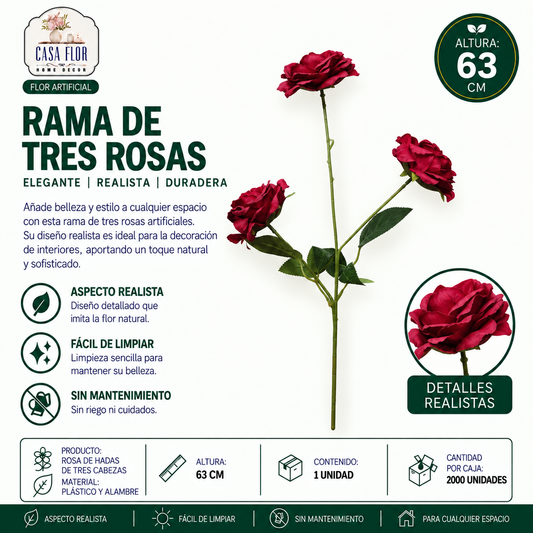 Flor artificial rosa NT-38369 - NT-38372