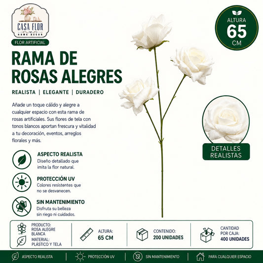 Flor artificial rosa NT-38380 - NT-38384