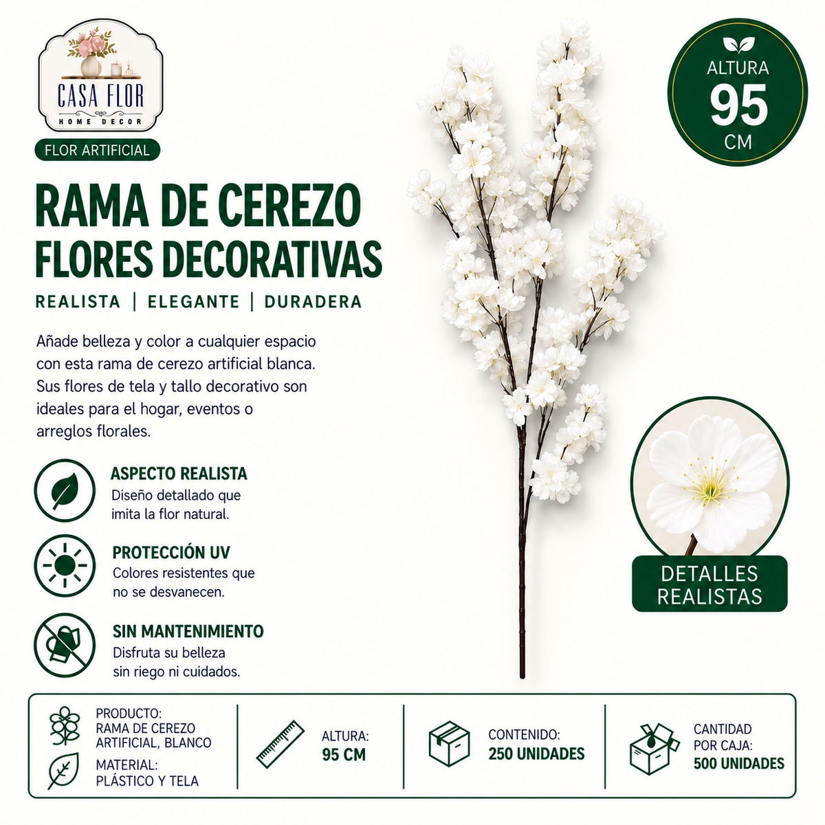 Flor artificial cerezo NT-38390 - NT-38392