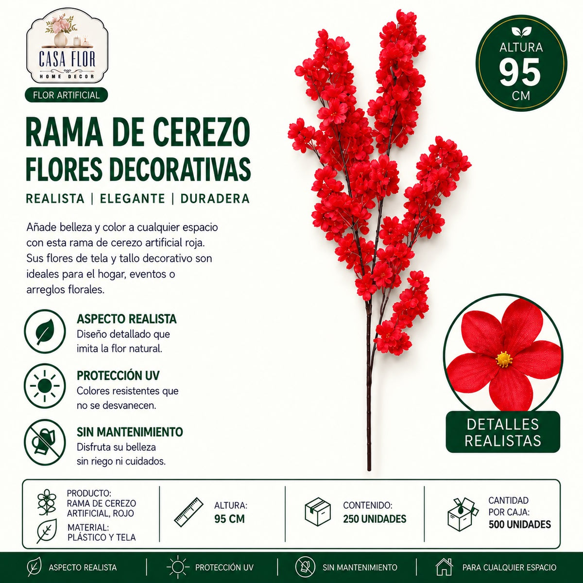 Flor artificial cerezo NT-38390 - NT-38392