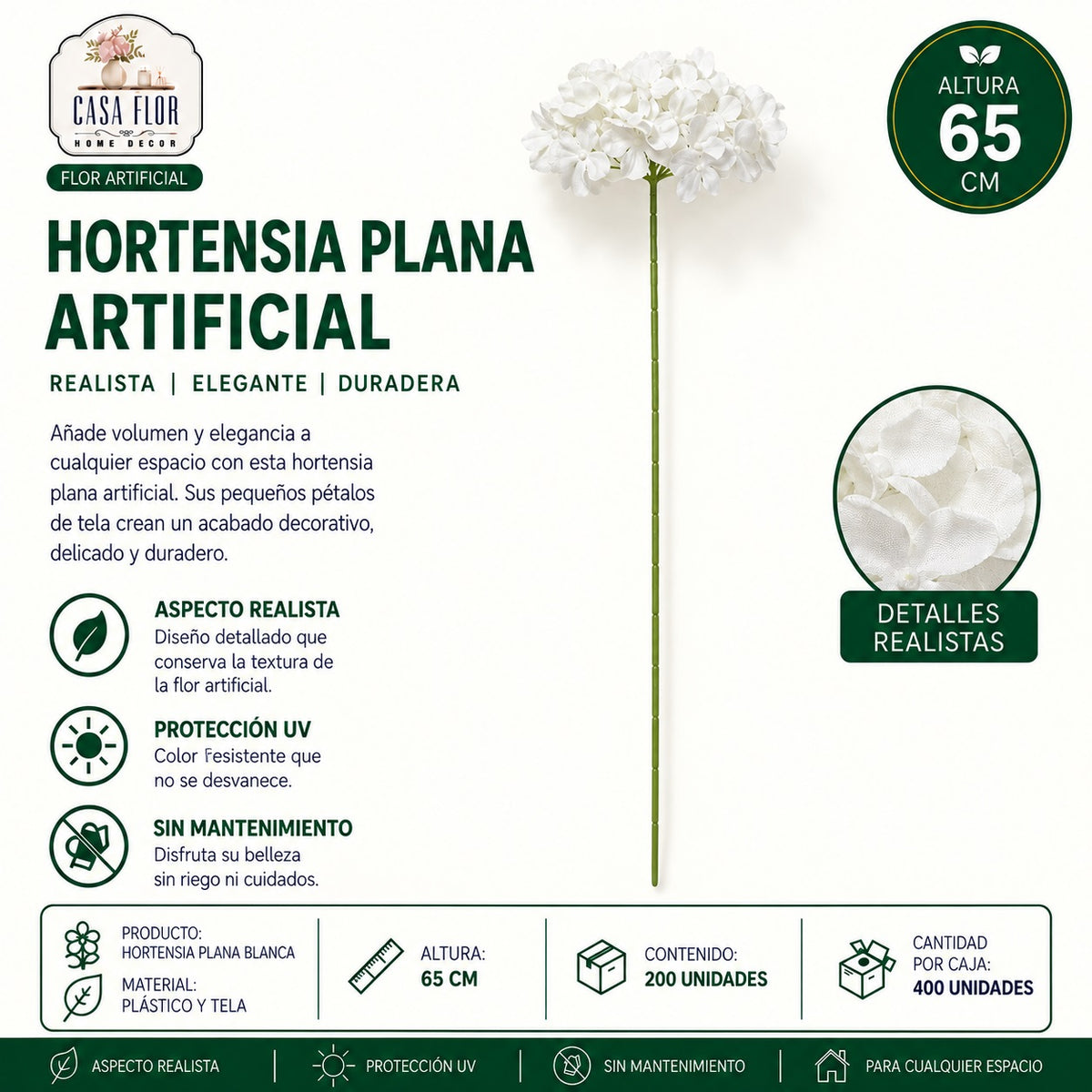Flor artificial hortensia NT-38394 - NT-38397