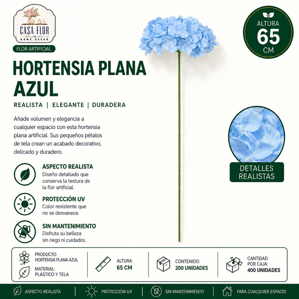 Flor artificial hortensia NT-38394 - NT-38397