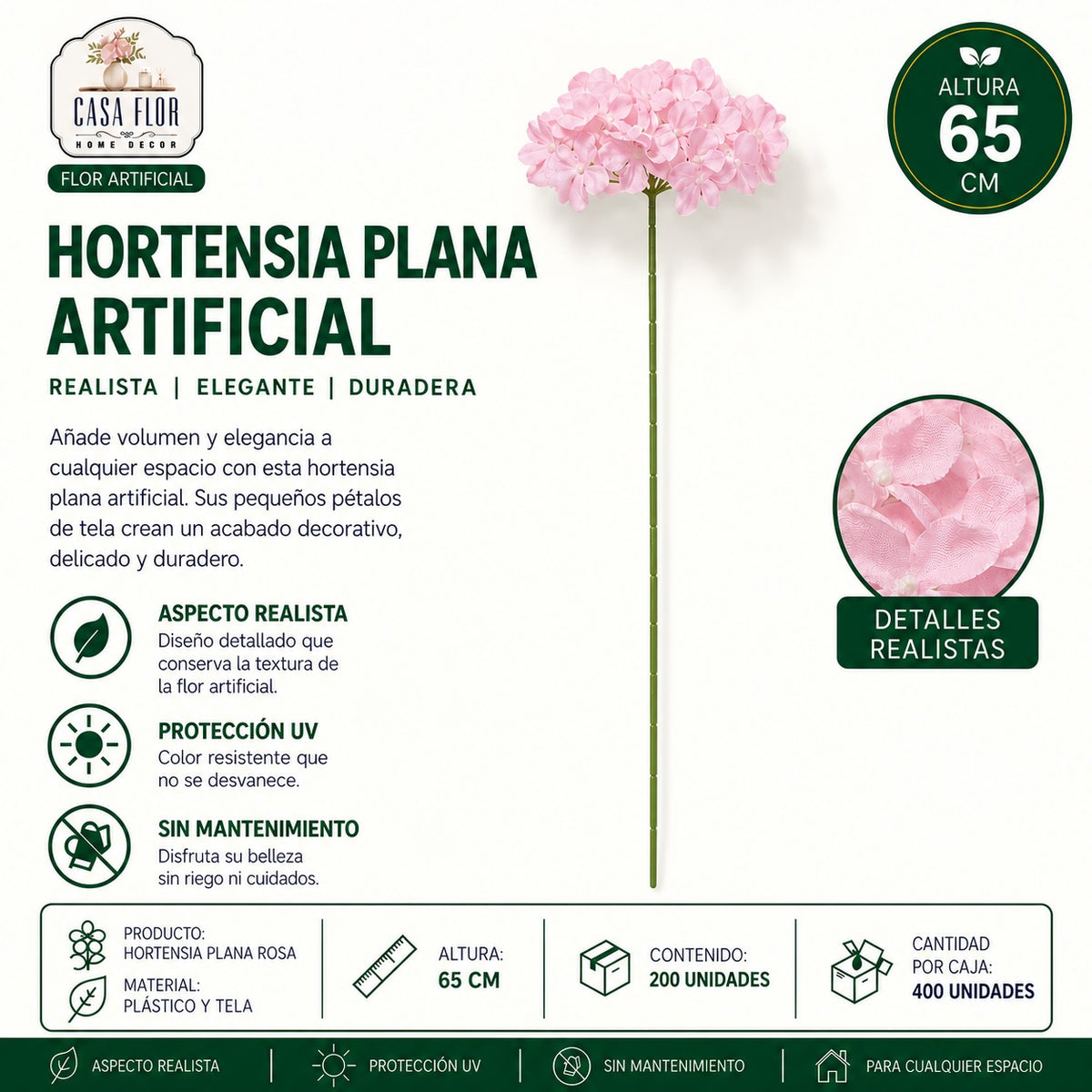 Flor artificial hortensia NT-38394 - NT-38397