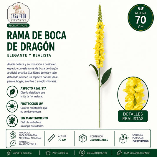 Flor artificial boca de dragon NT-38407 - NT-38411