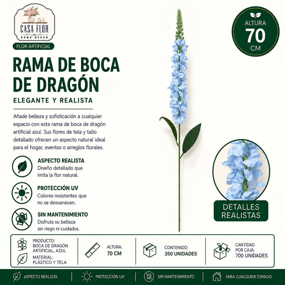 Flor artificial boca de dragon NT-38407 - NT-38411