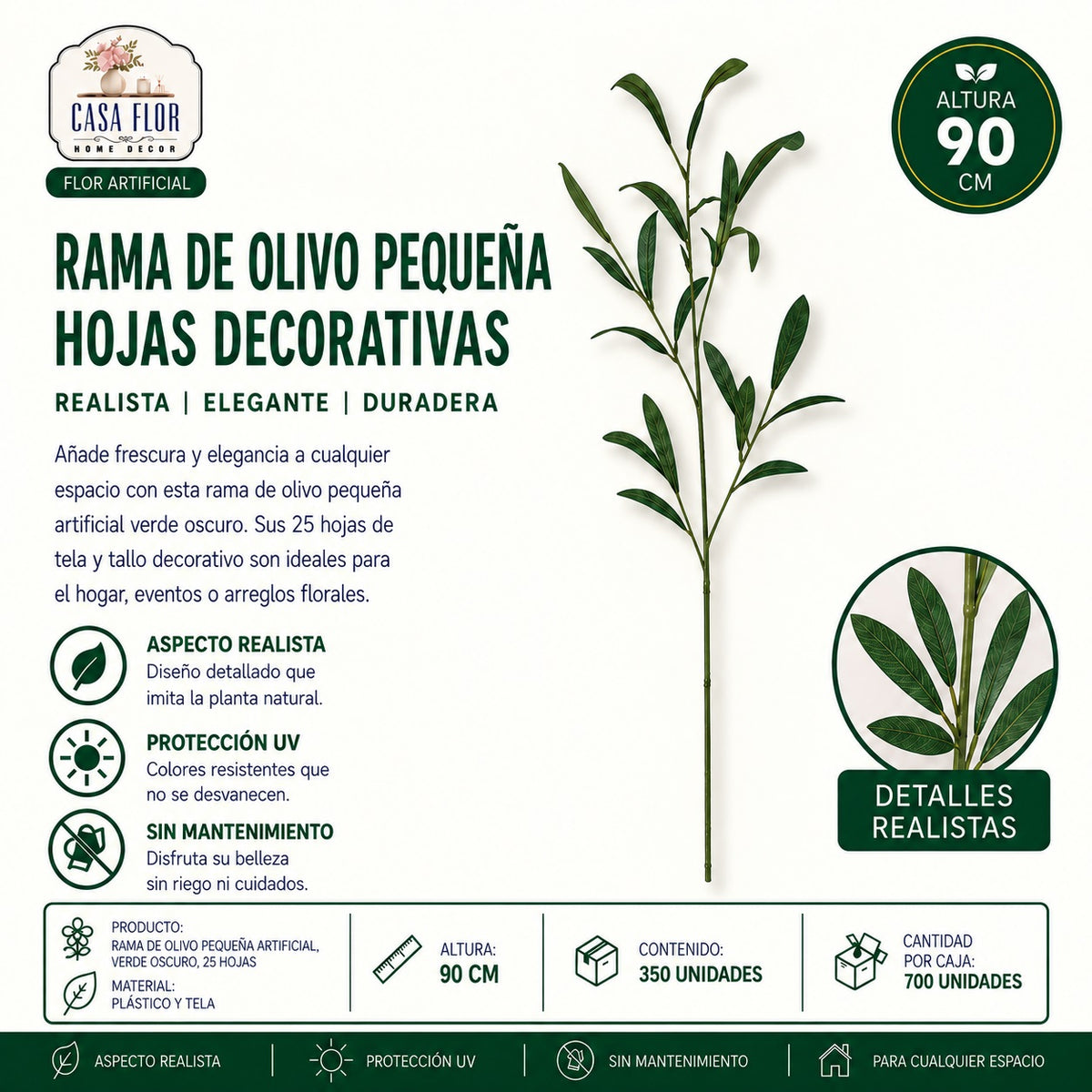 Hoja artificial olivo NT-38429 - NT-38430