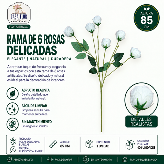 Flor artificial rosa NT-38541 - NT-38545