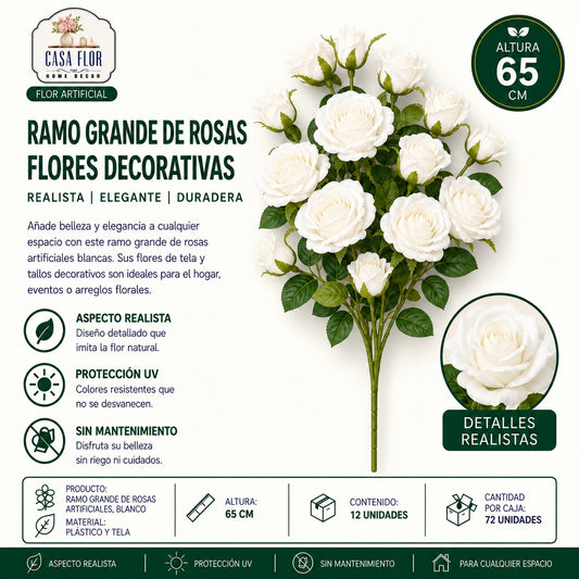Flor artificial rosa NT-38763 - NT-38769