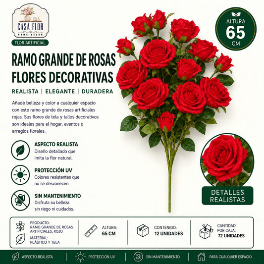 Flor artificial rosa NT-38763 - NT-38769