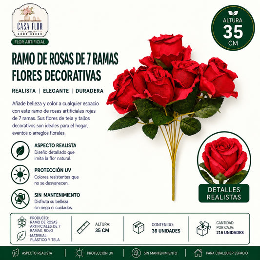 Flor artificial rosa NT-38781 - NT-38785