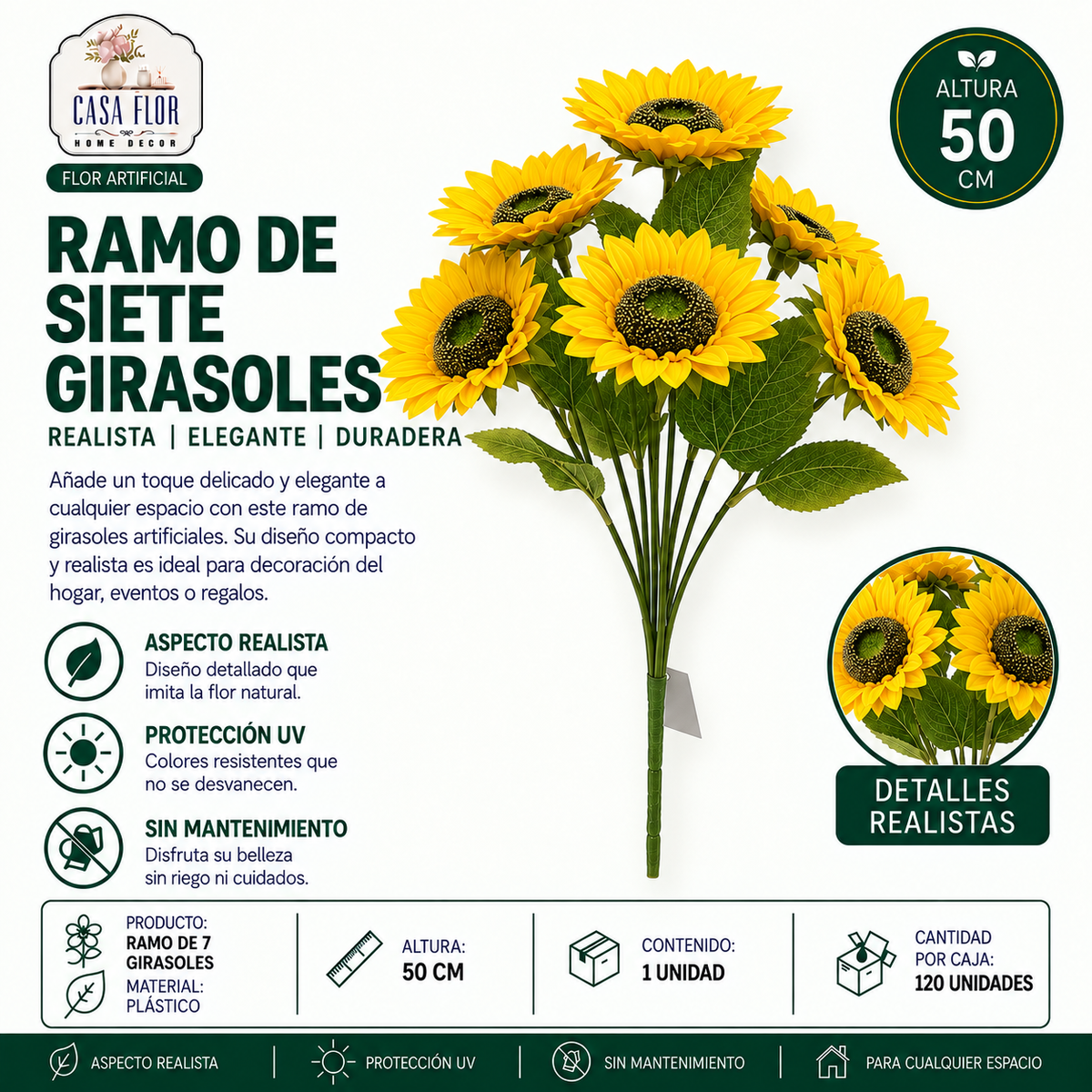Flor artificial maravilla PM-37841