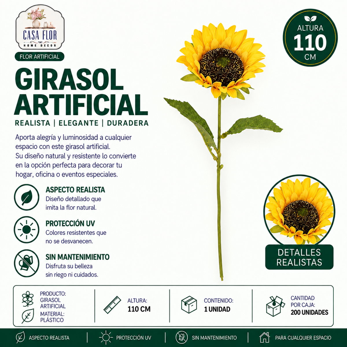 Flor artificial maravilla PM-37847