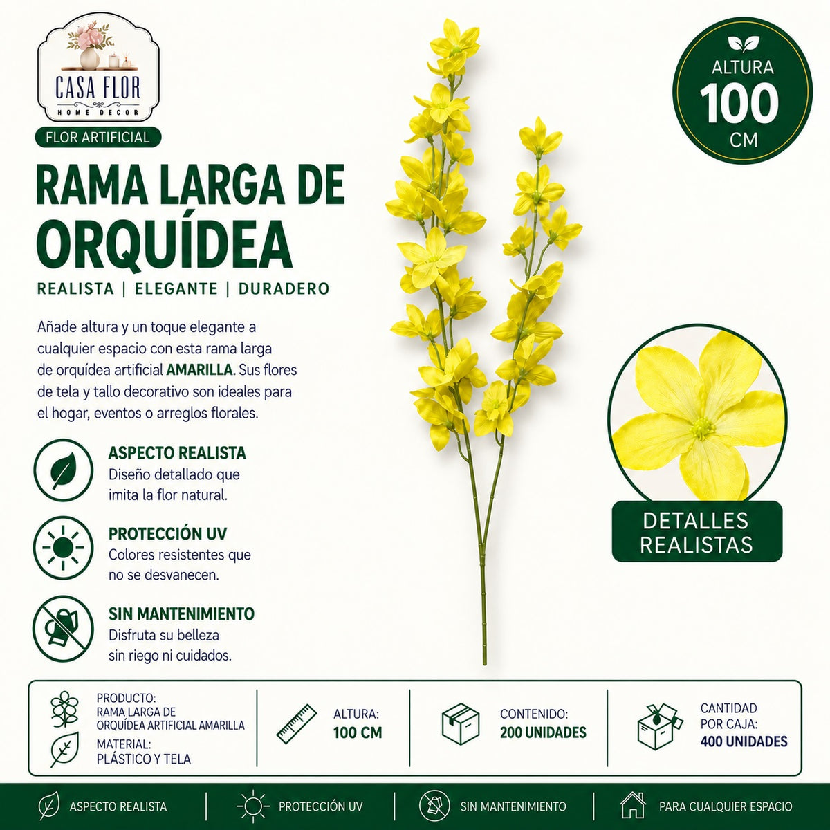 Flor artificial orquidea NT-38611 - NT-38615
