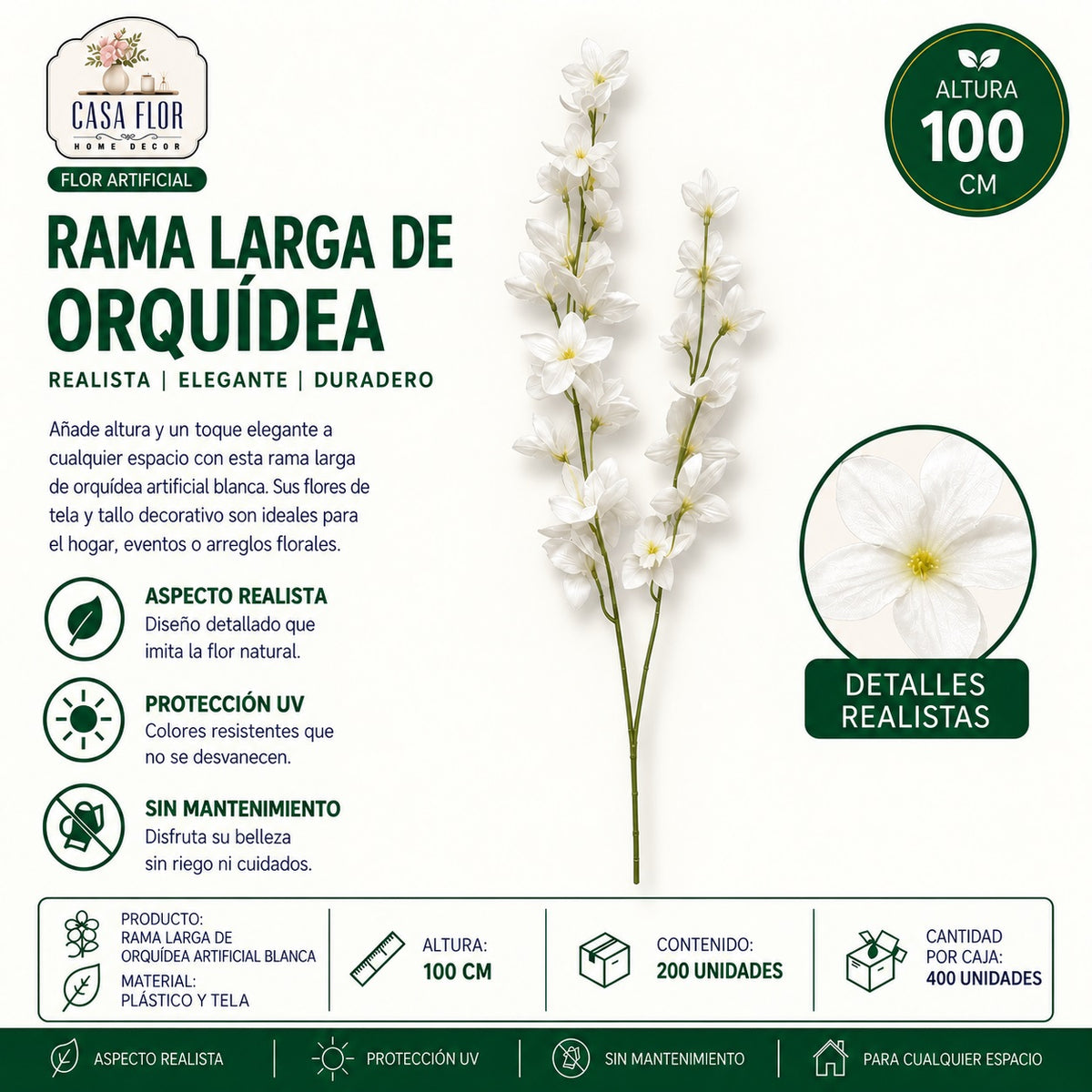 Flor artificial orquidea NT-38611 - NT-38615