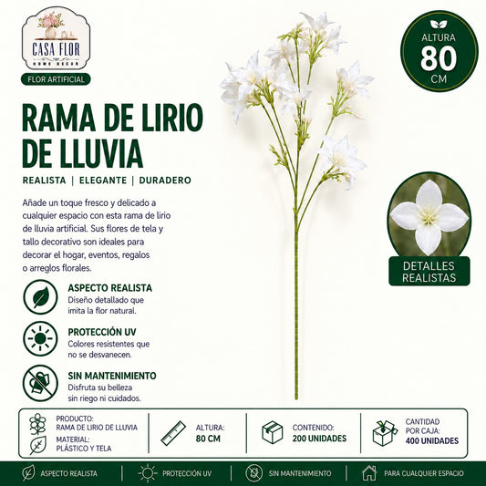 Flor artificial lirio de lluvia NT-38629 - NT-38634