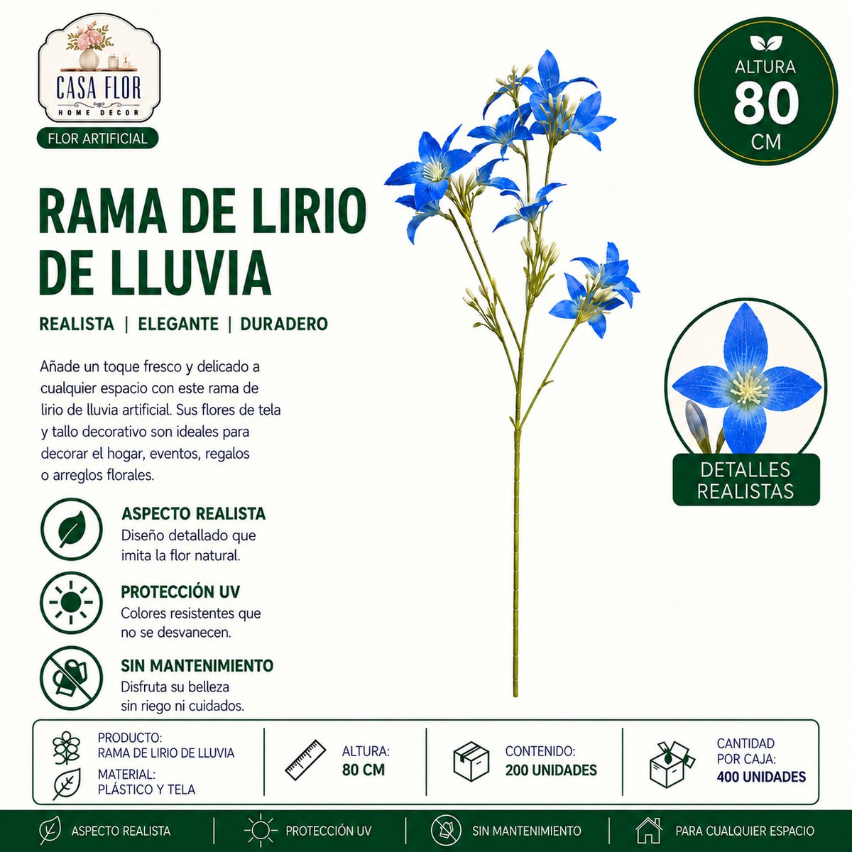 Flor artificial lirio de lluvia NT-38629 - NT-38634