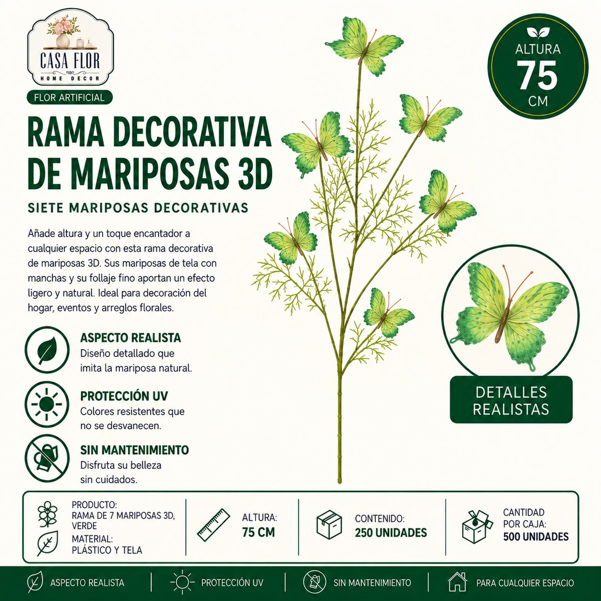 Flor artificial mariposa NT-38635 - NT-38641