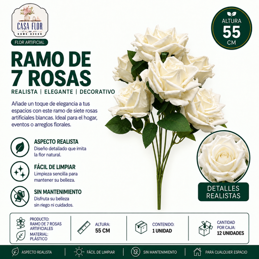 Flor artificial rosa #551164